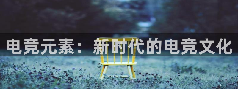 一竞技网址：电竞元素：新时代的电竞文化